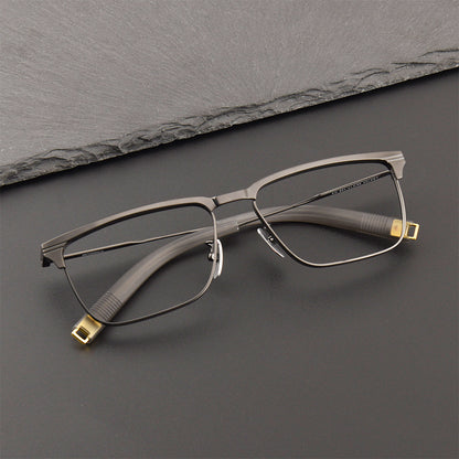 Pure Titanium Square Glasses for Men & Women | Ultra-Light Business Prescription Optical Frame LSA104