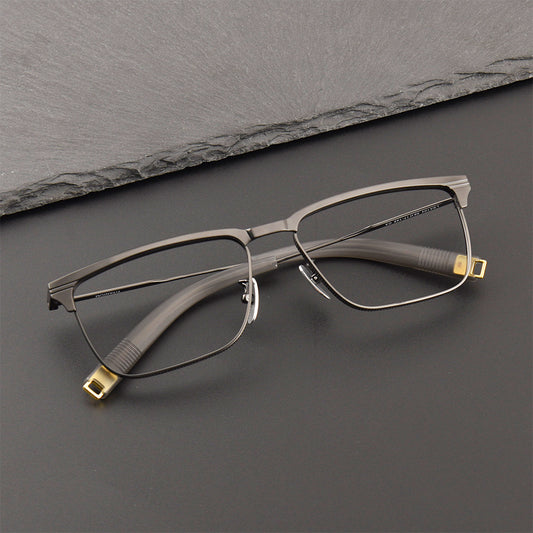 Pure Titanium Square Glasses for Men & Women | Ultra-Light Business Prescription Optical Frame LSA104