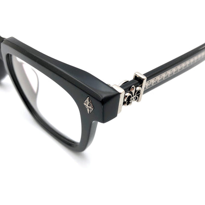 Chrome Hearts-Style Oversized Square Acetate Eyeglasses – Designer Full Rim Gothic Cross Optical Frame AMBIDXTROUS