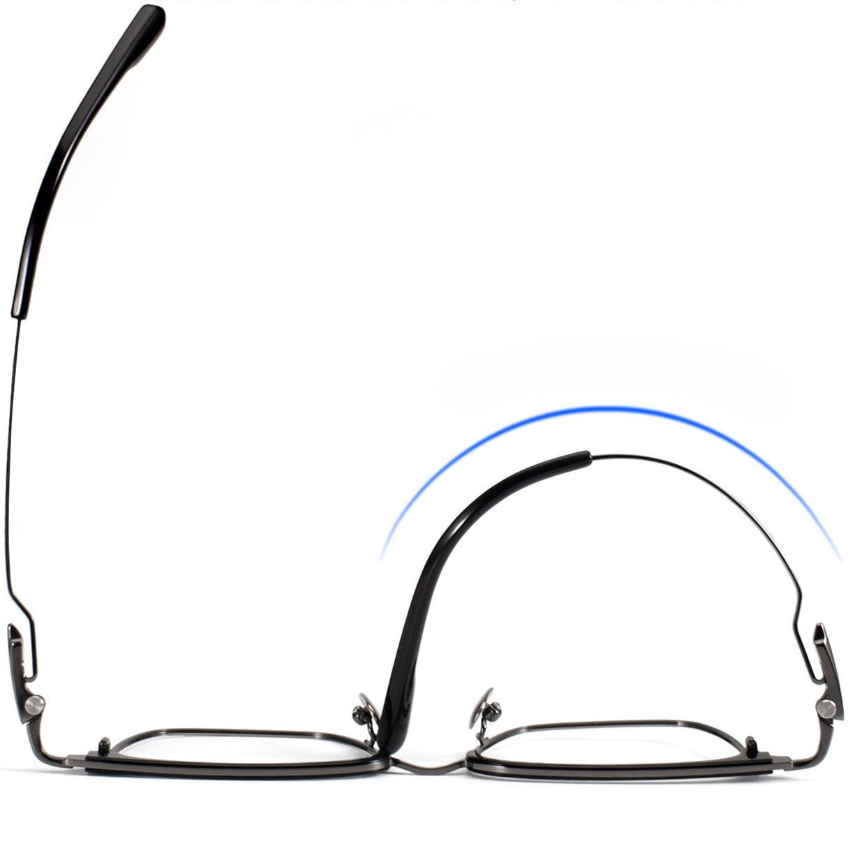 Wide Fit Browline Glasses for Men | Lightweight Titanium Square Acetate Frame for Large Heads SH0060