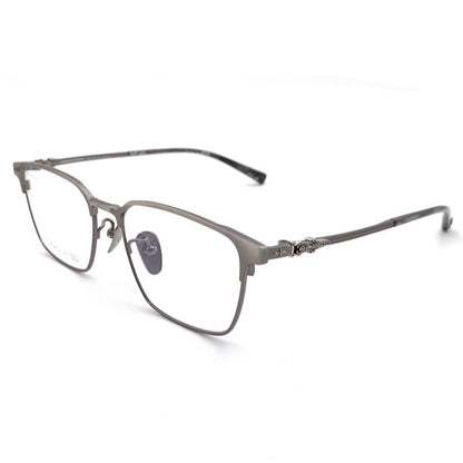 Gothic Titanium Square Eyeglasses for Men & Women – Designer Full-Rim Optical Frame CH8059