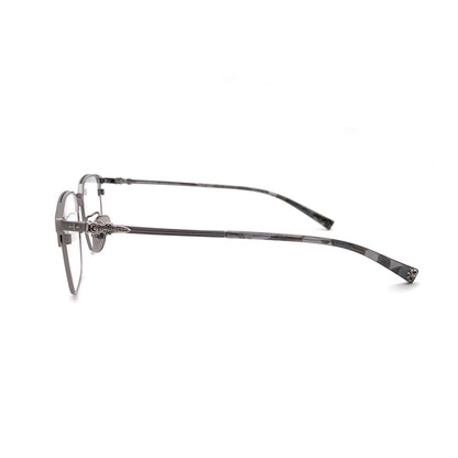 Gothic Titanium Square Eyeglasses for Men & Women – Designer Full-Rim Optical Frame CH8059