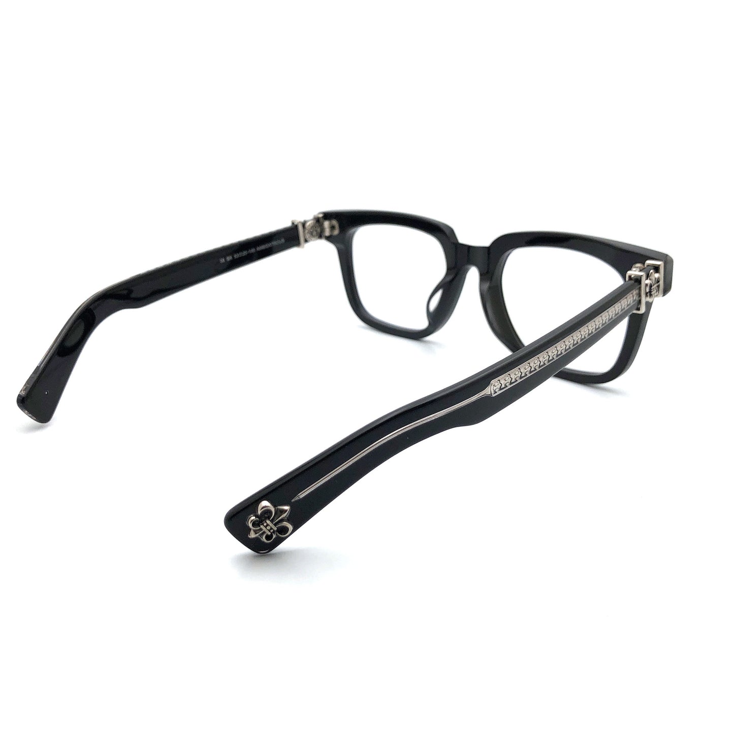 Chrome Hearts-Style Oversized Square Acetate Eyeglasses – Designer Full Rim Gothic Cross Optical Frame AMBIDXTROUS
