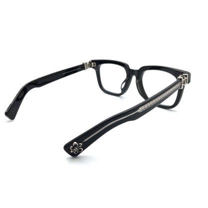 Chrome Hearts-Style Oversized Square Acetate Eyeglasses – Designer Full Rim Gothic Cross Optical Frame AMBIDXTROUS