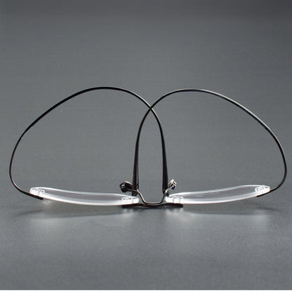 Luxury Pure Titanium Rimless Glasses | Screwless Ultra-Light Gold Optical Frame for Men & Women XW1817