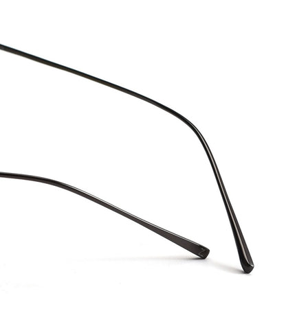 Ultra-Light Pure Titanium Rimless Glasses for Men | Business Prescription Optical Frame with Photochromic Lens Option 52015