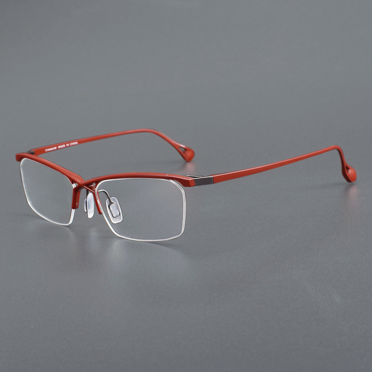ZY-222 Okuyama Same Style Titanium Semi-Rimless Glasses – Lightweight Business Eyewear with Hollow Design, Half Frame Prescription Ready