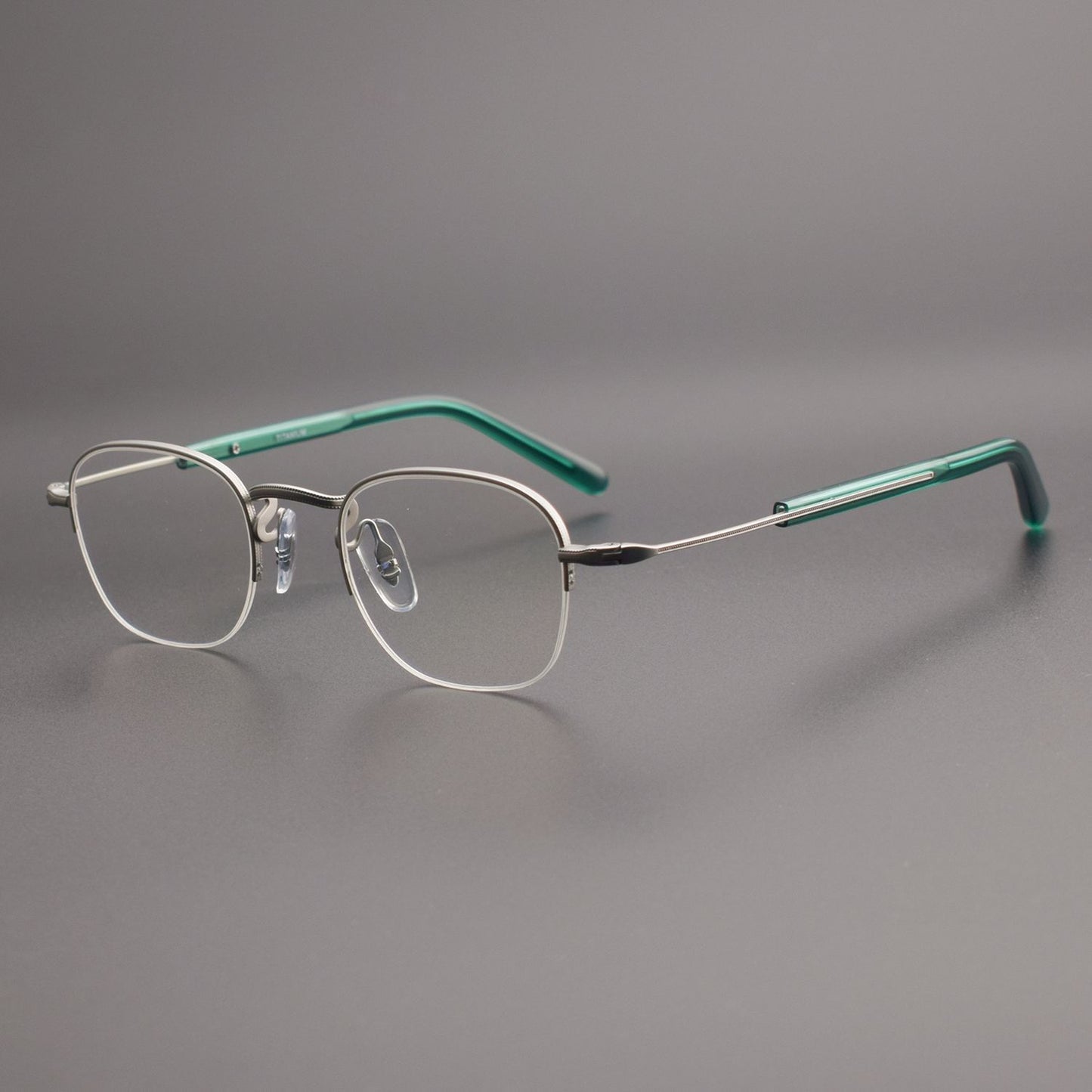 GMS-112 Titanium Semi-Rimless Square Glasses – MASUNAGA Same Style Japanese Small Frame