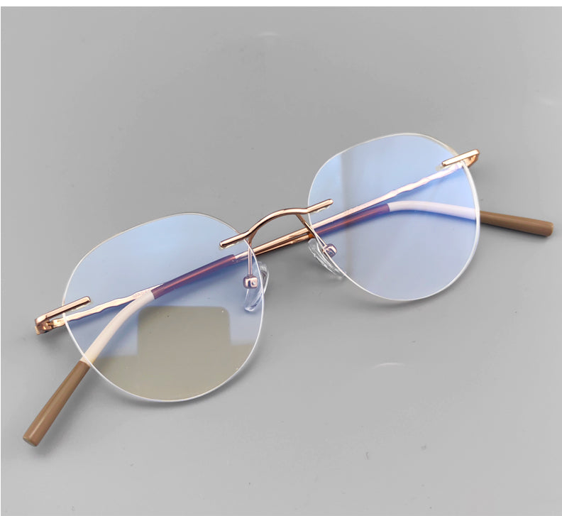 Japanese Style Frameless Glasses | Lightweight Pure Titanium Frame - EO-6682