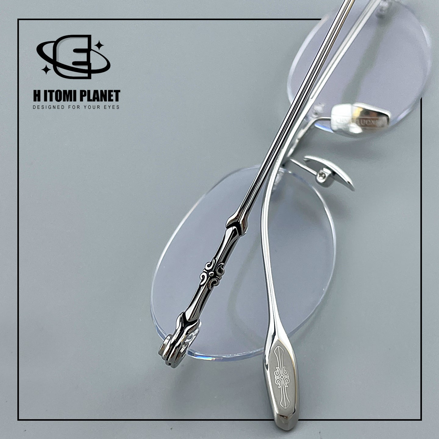 Old Money Style Pure Titanium Oval Rimless Glasses | Designer Minimalist Optical Frame for Prescription & Photochromic Lenses EO-890