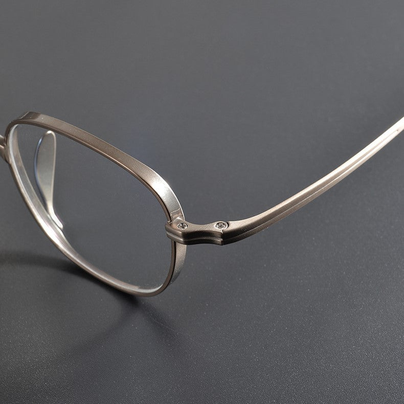 KameManNen Style 114 Pure Titanium Rectangular Eyeglass Frame | Lightweight Full Rim Glasses for High Prescription & Daily Wear
