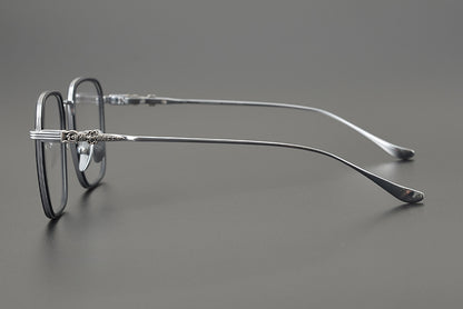 CH8105 Chrome Hearts Style Oversized Titanium Optical Glasses – Lightweight Full-Rim Eyeglass Frame for Men & Women, Polygon Designer Eyewear