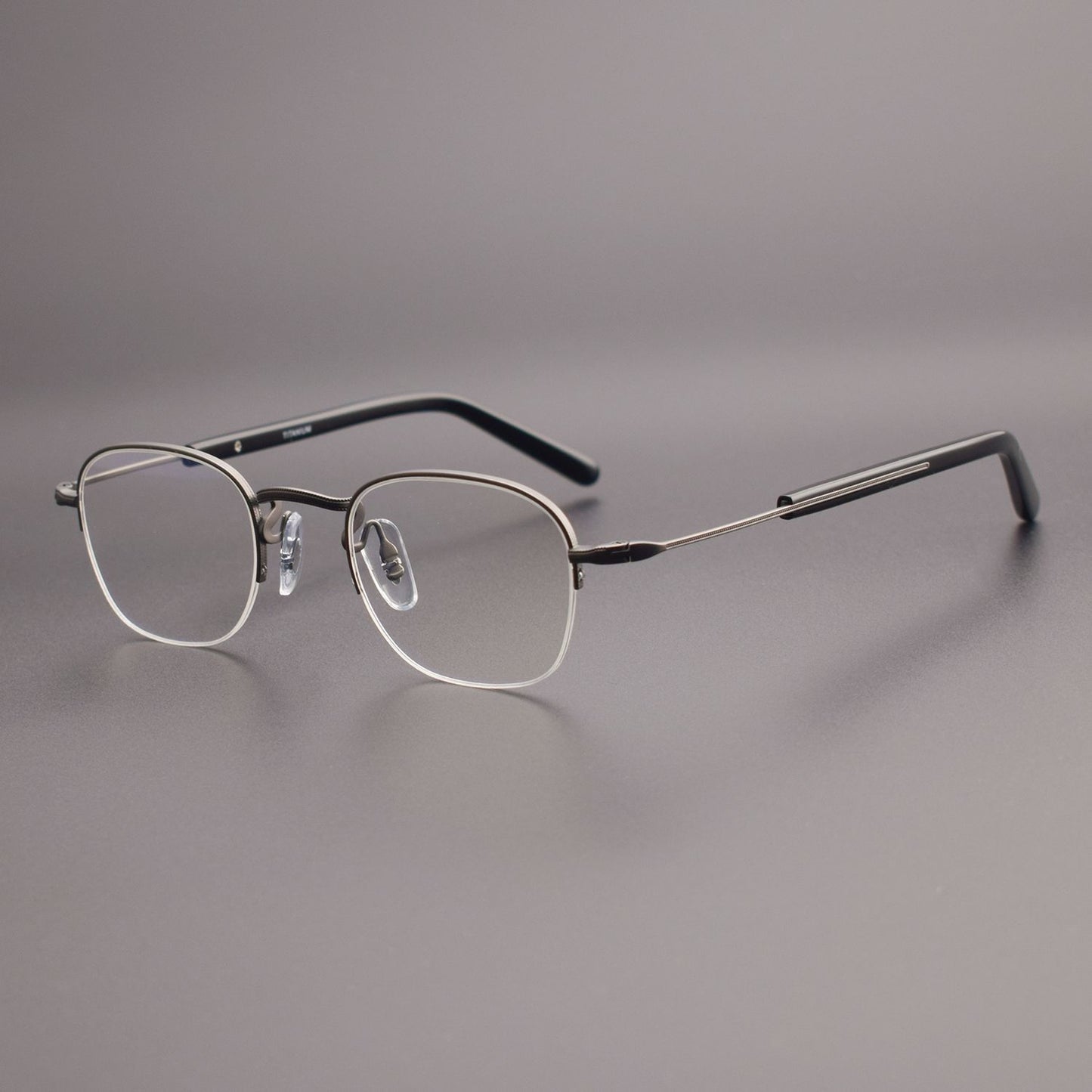 GMS-112 Titanium Semi-Rimless Square Glasses – MASUNAGA Same Style Japanese Small Frame