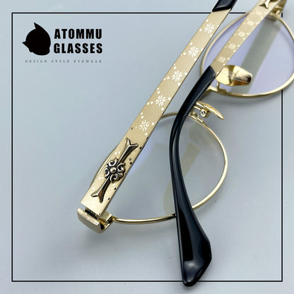 Vintage Cat Eye Titanium Glasses Frame Designer Optical Eyeglasses for Prescription, Tinted & Photochromic Lenses EO-917