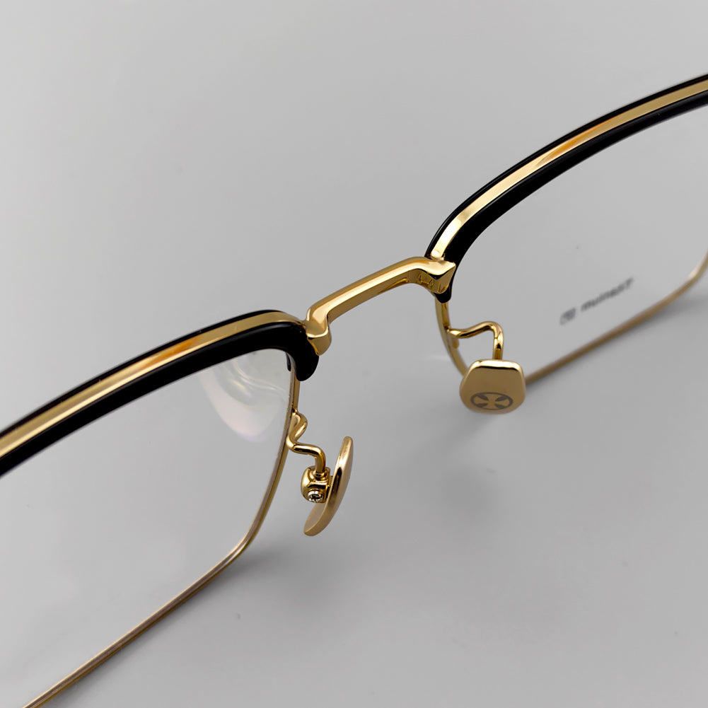 时尚半框钛金属眼镜 - 可定制镜框，带来最佳舒适度 - EO-780