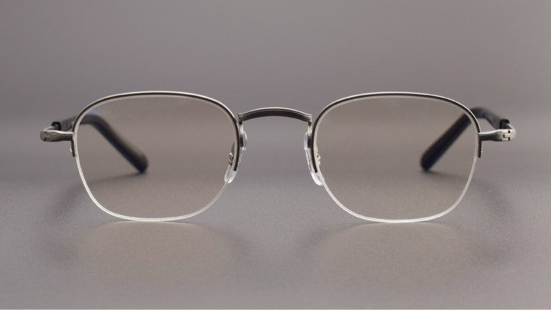 GMS-112 Titanium Semi-Rimless Square Glasses – MASUNAGA Same Style Japanese Small Frame