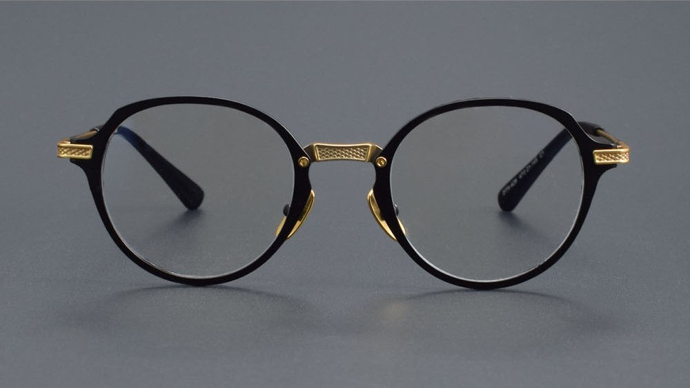 DITA Style DTX-426 Pure Titanium Full Rim Round Eyeglass Frame | Designer Optical Glasses for Men & Women | Lightweight Blue Light & Prescription Ready