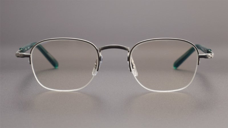 GMS-112 Titanium Semi-Rimless Square Glasses – MASUNAGA Same Style Japanese Small Frame