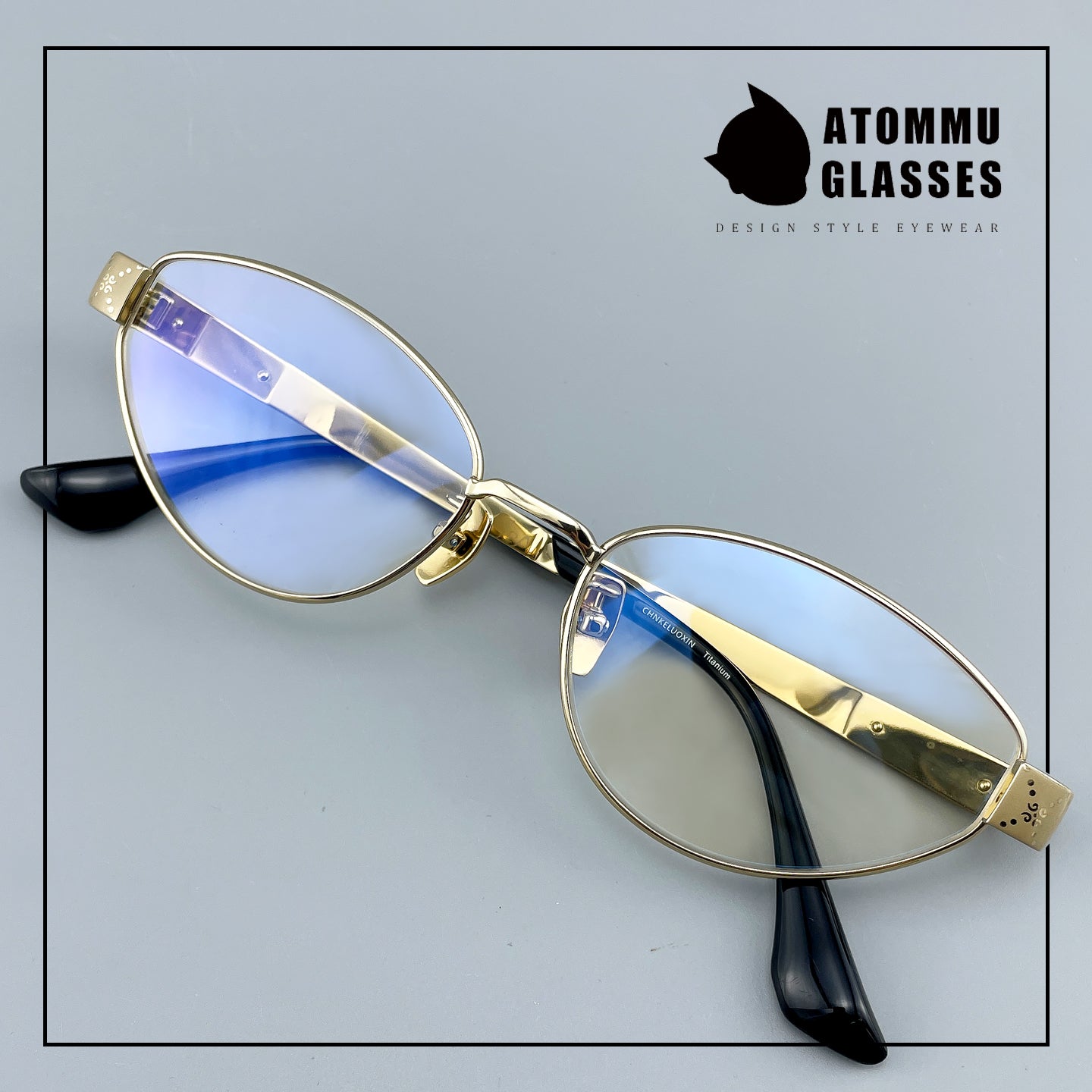 Vintage Cat Eye Titanium Glasses Frame Designer Optical Eyeglasses for Prescription, Tinted & Photochromic Lenses EO-917