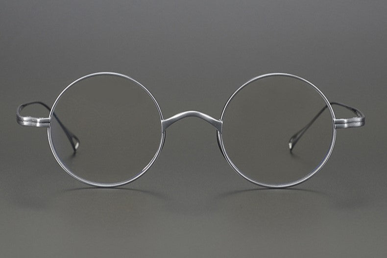 KameManNen Style 99 Round Titanium Eyeglasses Frame | Japanese Retro Small Round Glasses | Lightweight Pure Titanium Optical Frame for High Prescription & Blue Light Lenses