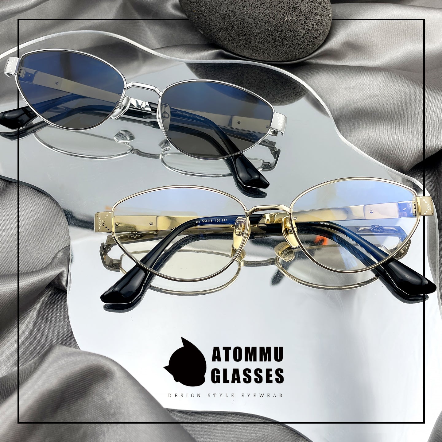 Vintage Cat Eye Titanium Glasses Frame Designer Optical Eyeglasses for Prescription, Tinted & Photochromic Lenses EO-917