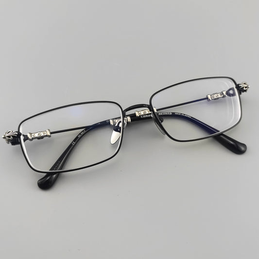 Chrome Hearts 朋克哥特风钛金属眼镜框 | CH8201 商务广场纯钛金属眼镜，男女款