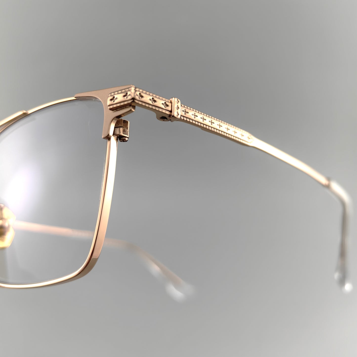 Chrome Hearts-Style Double Bridge Titanium Glasses Square Eyeglasses Lightweight Full Rim Prescription Frame CH5401