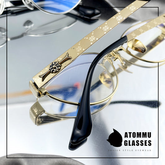 Vintage Cat Eye Titanium Glasses Frame Designer Optical Eyeglasses for Prescription, Tinted & Photochromic Lenses EO-917