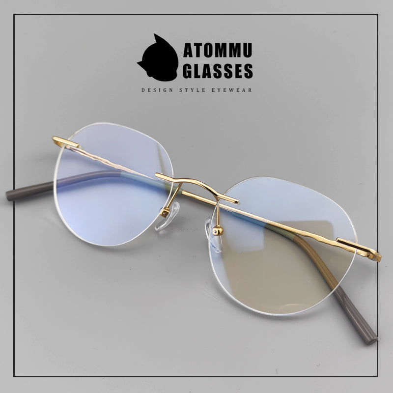 Japanese Style Frameless Glasses | Lightweight Pure Titanium Frame - EO-6682