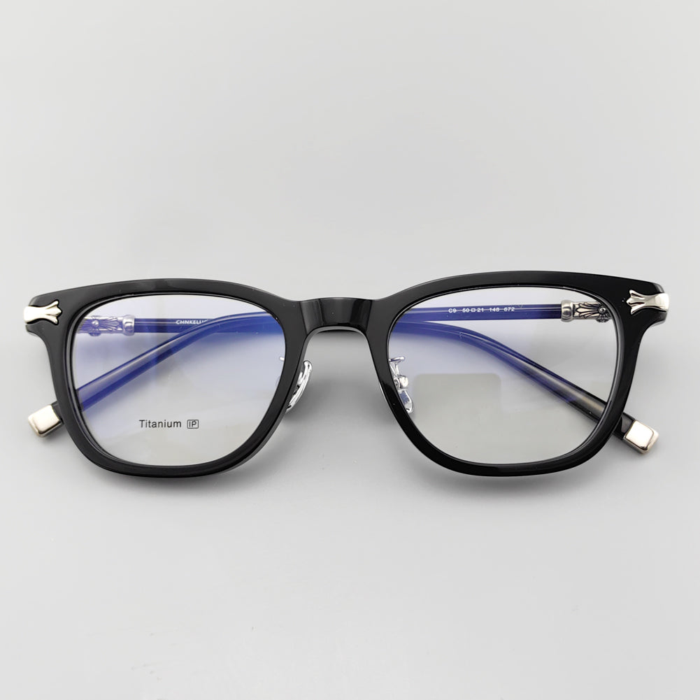 Classic Design Black Acetate Eyeglass Frame - EO 672