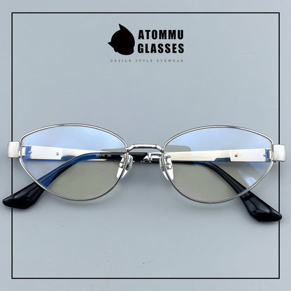 Vintage Cat Eye Titanium Glasses Frame Designer Optical Eyeglasses for Prescription, Tinted & Photochromic Lenses EO-917