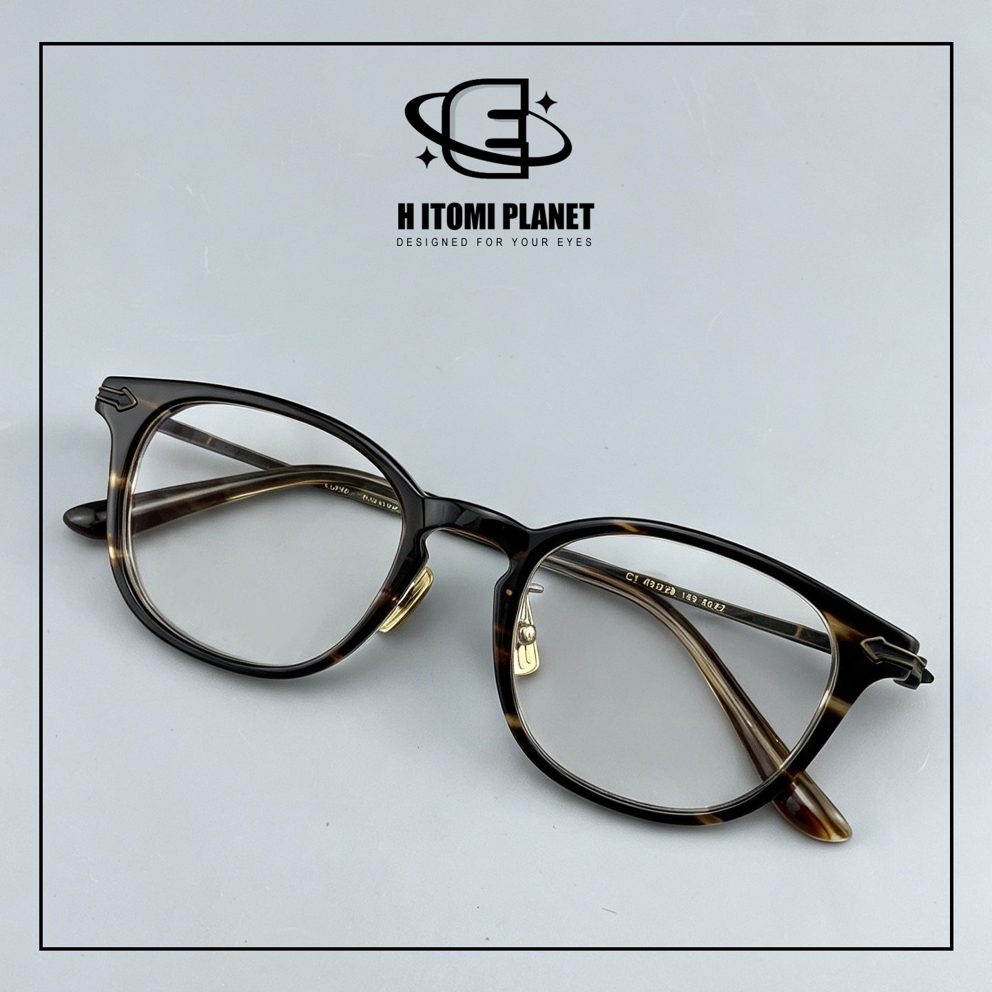 Vintage Panto Titanium & Acetate Eyeglasses | Designer Pear Shape Optical Frame for High Prescription Lenses EO-5022