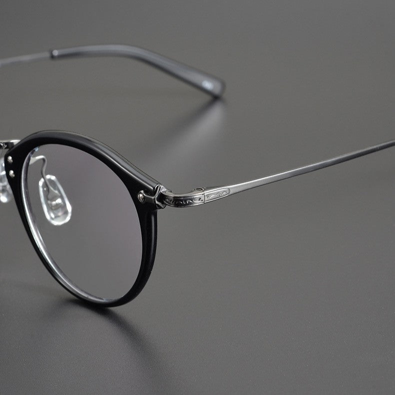 Japanese Vintage Round Glasses | Handmade Acetate & Pure Titanium Lightweight Prescription Eyewear 805