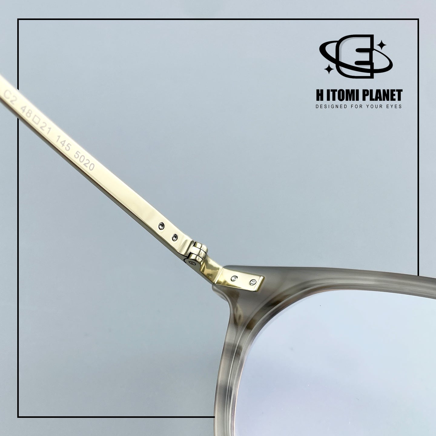 Vintage Small Frame Acetate Glasses with Titanium Temples | Retro Round Optical Eyeglass Frame for High Prescription EO-5020