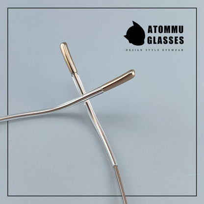 Ultra-Light Titanium Women’s Eyeglasses | Pure Titanium Geometric Full-Rim Frame | Designer Lightweight Optical Glasses for High Prescription - EO-6787