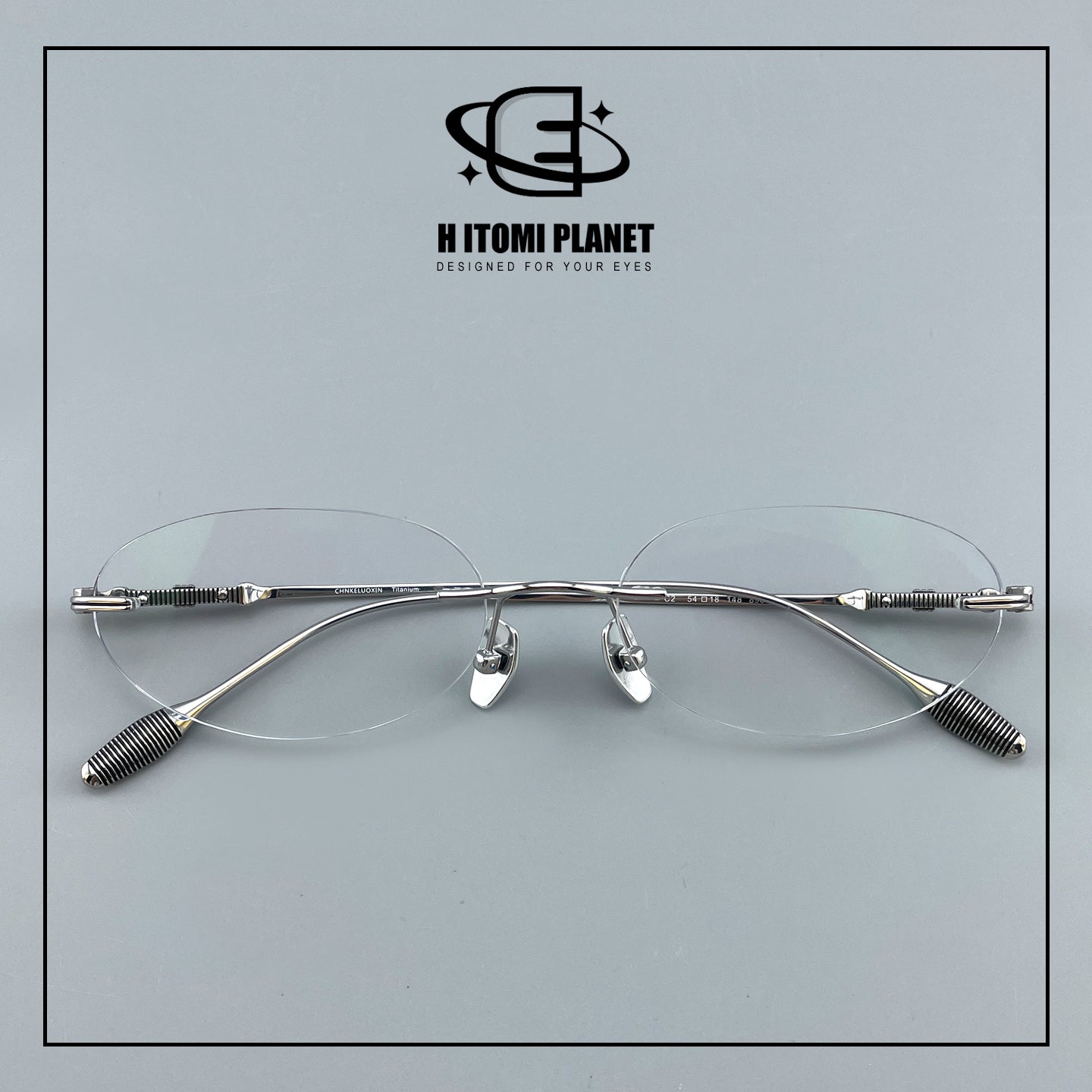 Old Money Style Pure Titanium Oval Rimless Glasses | Designer Minimalist Optical Frame for Prescription & Photochromic Lenses EO-890