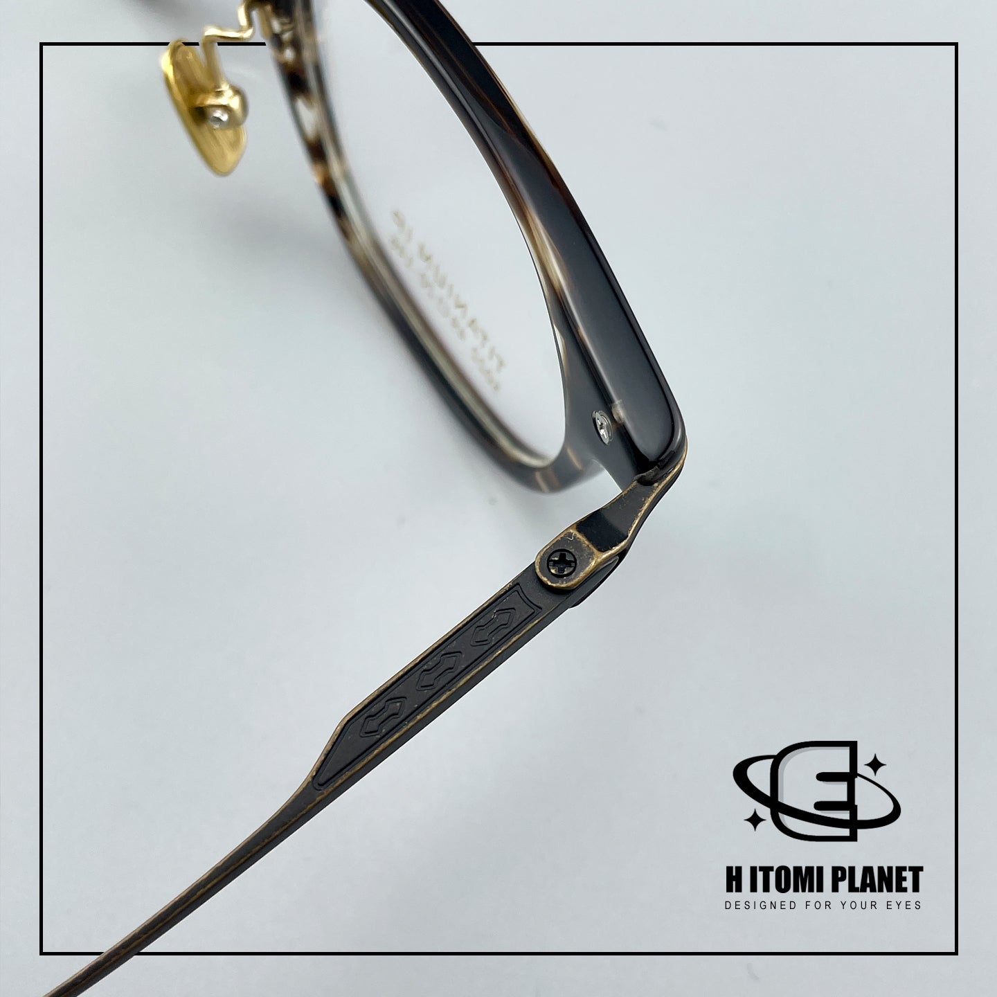 Vintage Panto Titanium & Acetate Eyeglasses | Designer Pear Shape Optical Frame for High Prescription Lenses EO-5022