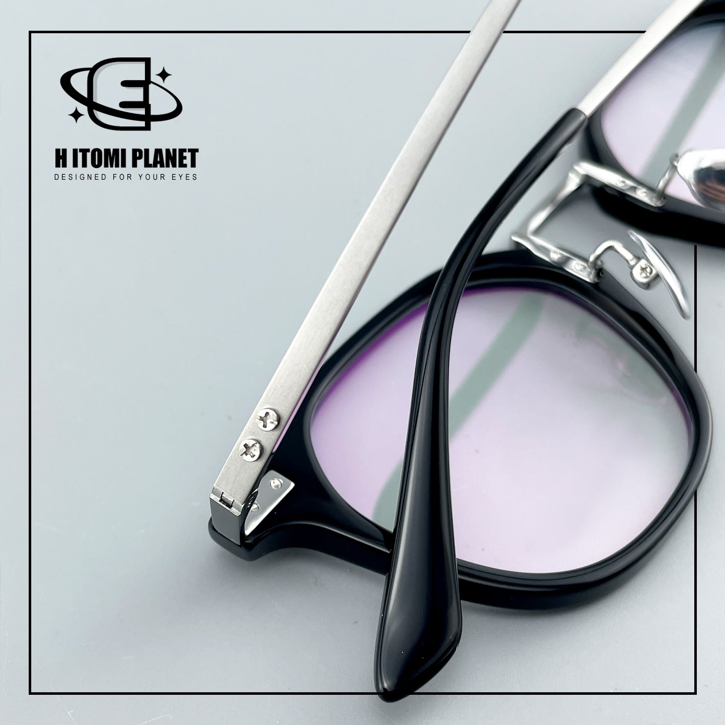 Vintage Small Frame Acetate Glasses with Titanium Temples | Retro Round Optical Eyeglass Frame for High Prescription EO-5020