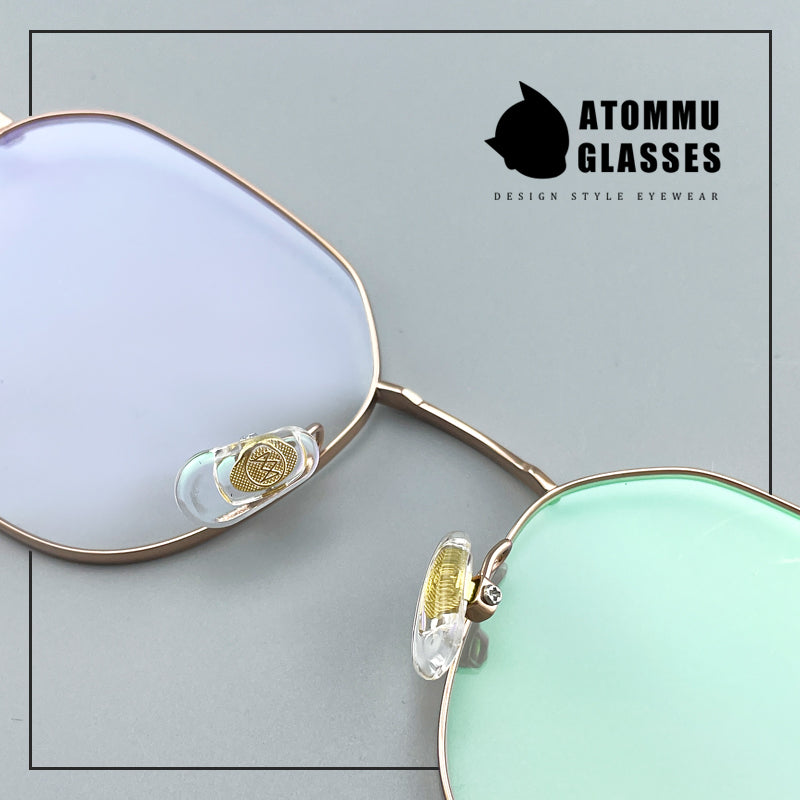 Ultra-Light Titanium Women’s Eyeglasses | Pure Titanium Geometric Full-Rim Frame | Designer Lightweight Optical Glasses for High Prescription - EO-6787