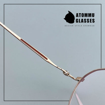 Ultra-Light Titanium Women’s Eyeglasses | Pure Titanium Geometric Full-Rim Frame | Designer Lightweight Optical Glasses for High Prescription - EO-6787