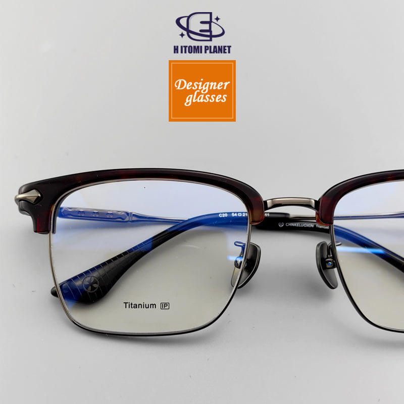 Stylish Browline Titanium Eyeglass Frames: Shop Classic Browline glasses Design - EO-545