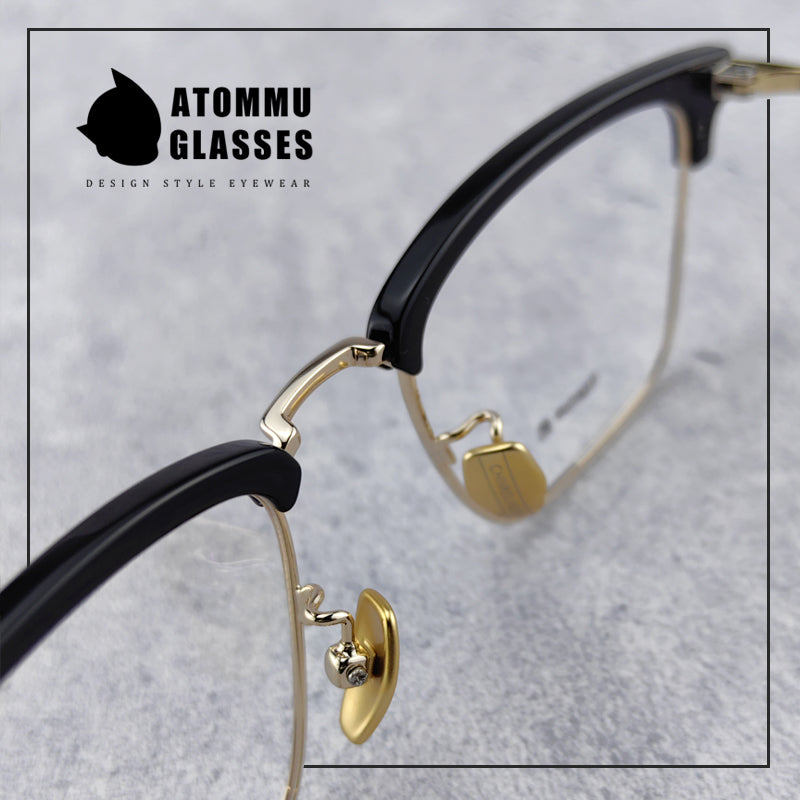 Stylish Browline Titanium Eyeglass Frames: Shop Classic Browline glasses Design - EO-545