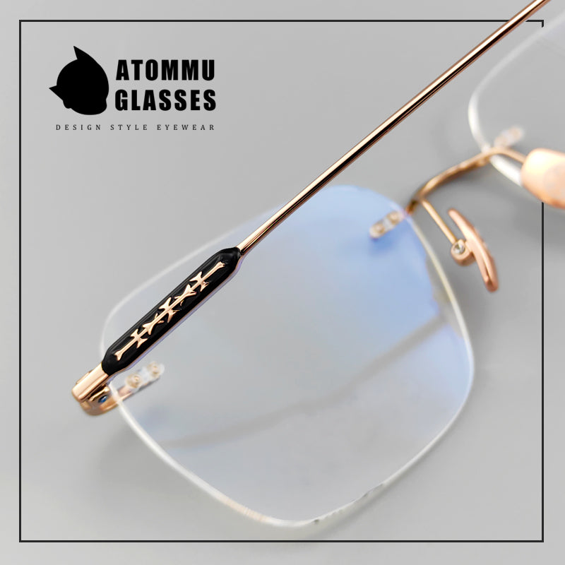 Chrome Hearts 同款轻质无框钛金属眼镜 | 17g，适合所有脸型 - EO-754