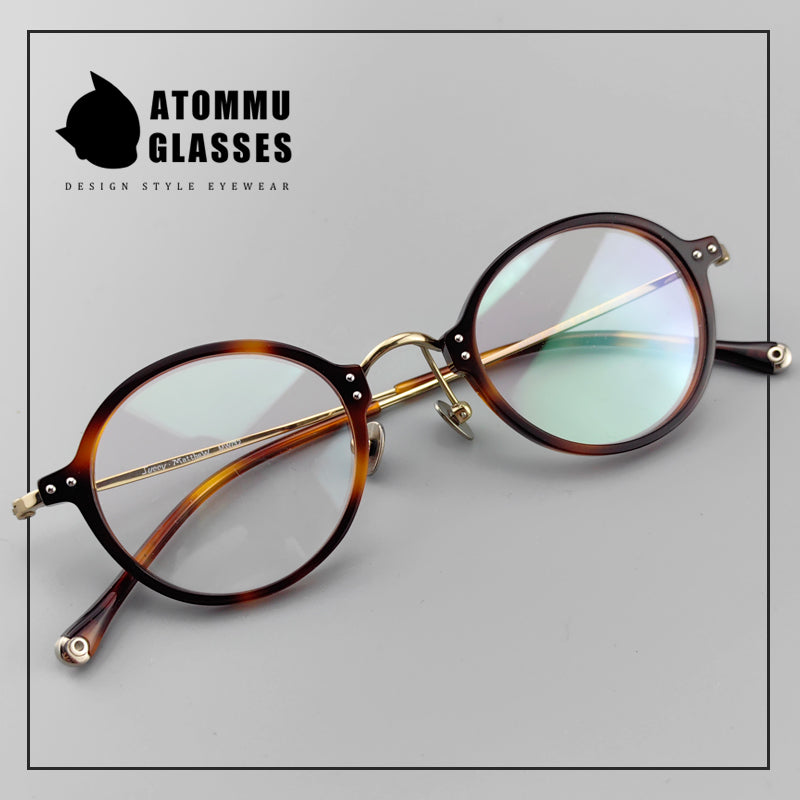 Stylish Round Acetate Eyeglasses Frame: Lightweight Design for Oval and Heart-Shaped Faces - MW-32