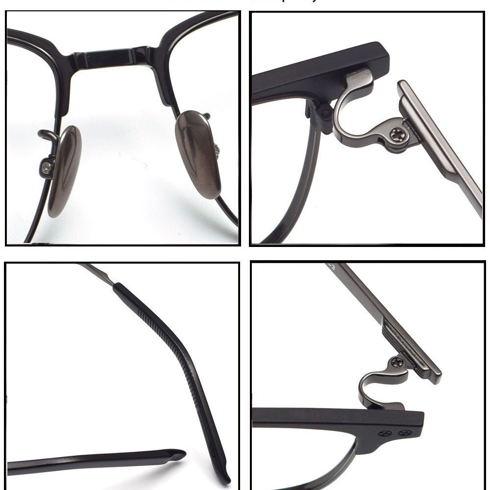 999.9 - Inspired Pure Titanium Browline Full Frame Glasses for Business Optical Eyewear – S - 930T - HP eyeglasses