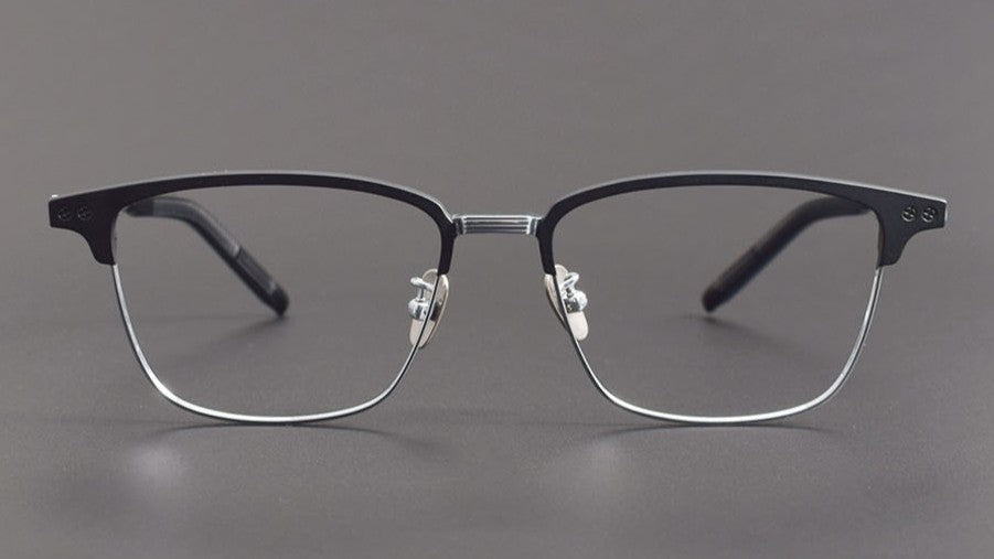 999.9 - Inspired Pure Titanium Browline Full Frame Glasses for Business Optical Eyewear – S - 930T - HP eyeglasses