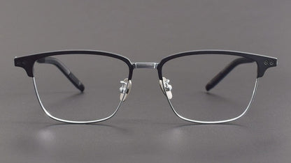999.9 - Inspired Pure Titanium Browline Full Frame Glasses for Business Optical Eyewear – S - 930T - HP eyeglasses
