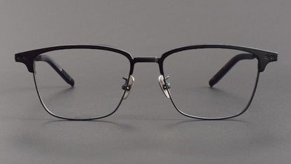 999.9 - Inspired Pure Titanium Browline Full Frame Glasses for Business Optical Eyewear – S - 930T - HP eyeglasses