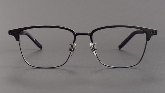 999.9 - Inspired Pure Titanium Browline Full Frame Glasses for Business Optical Eyewear – S - 930T - HP eyeglasses