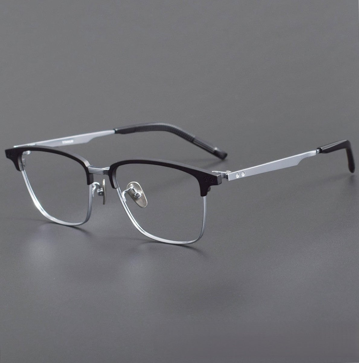 999.9 - Inspired Pure Titanium Browline Full Frame Glasses for Business Optical Eyewear – S - 930T - HP eyeglasses